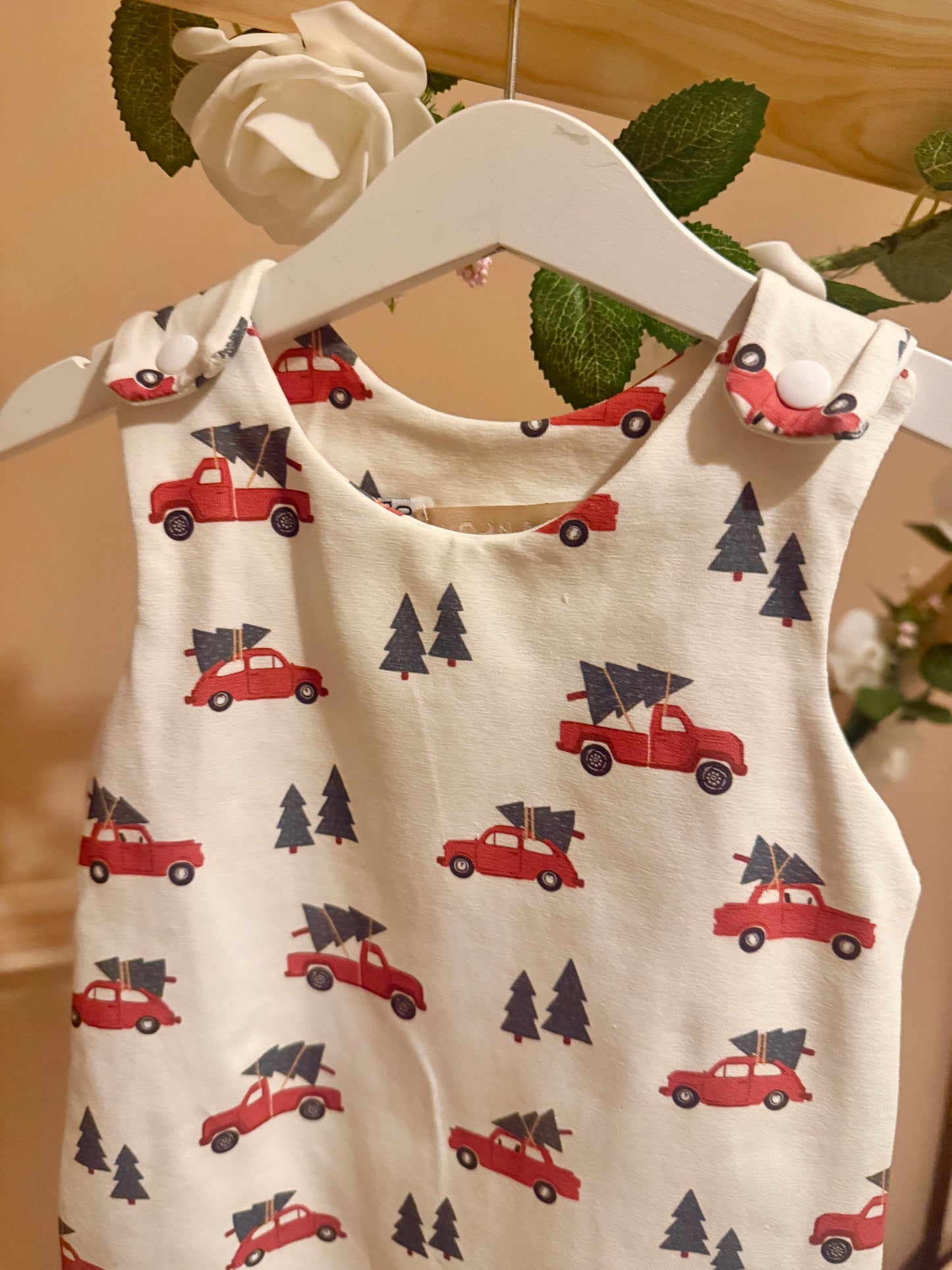 CHRISTMAS TRUCK HAREM ROMPER