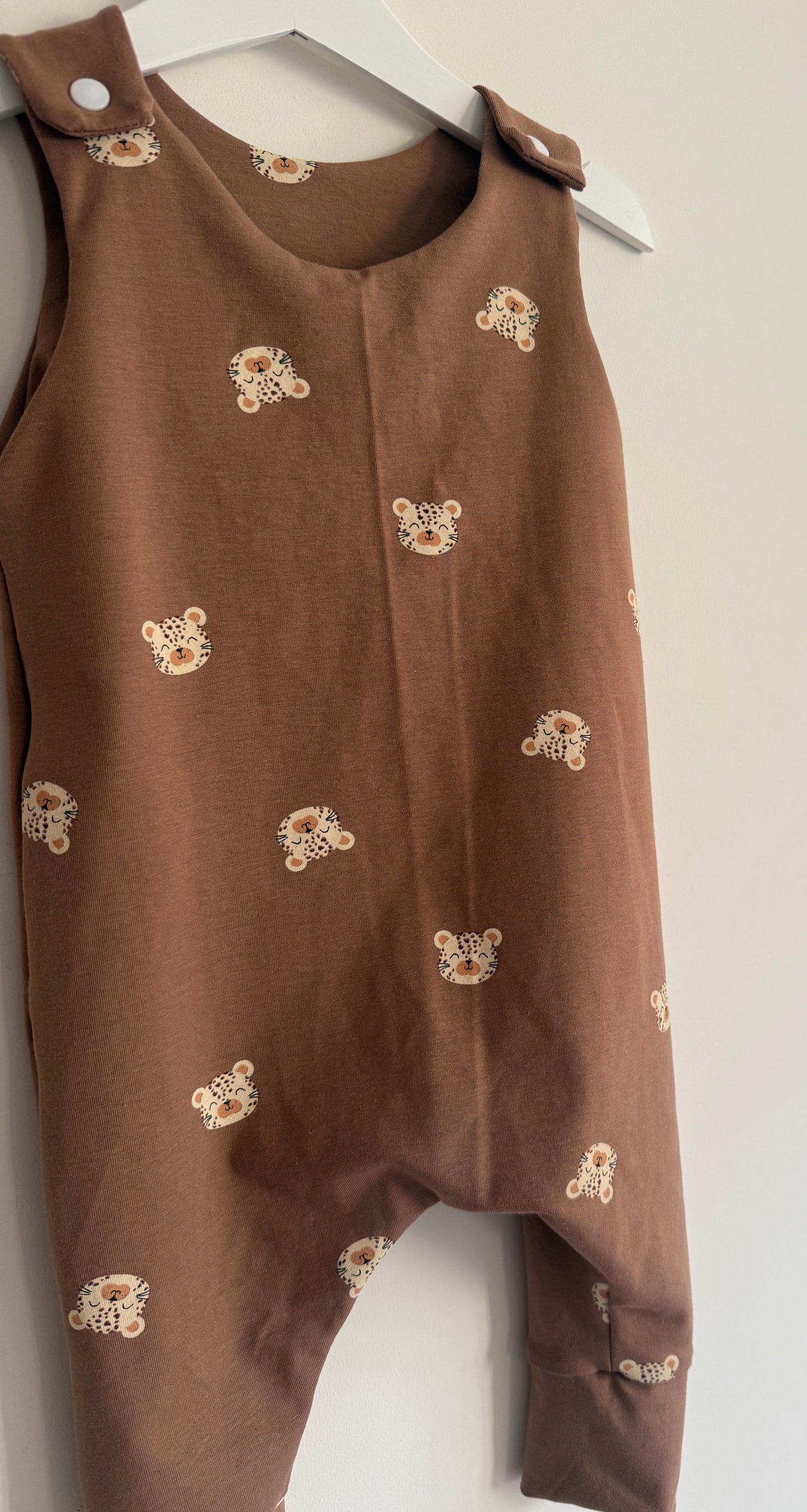 MOCHA LEOPARD HAREM ROMPER