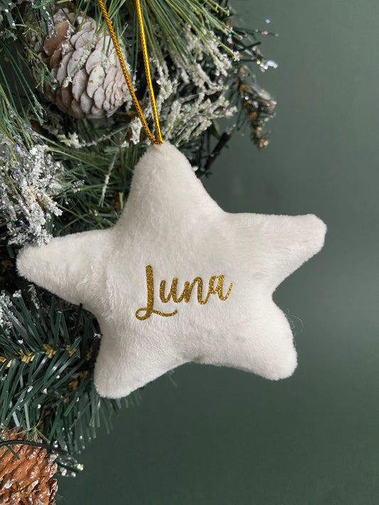 Personalised Star Plush Ornament