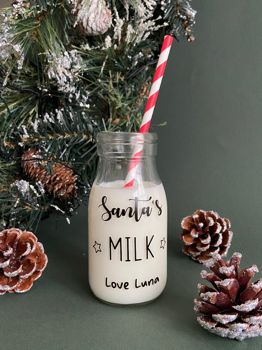 Personalised Santa's Milk Bottle