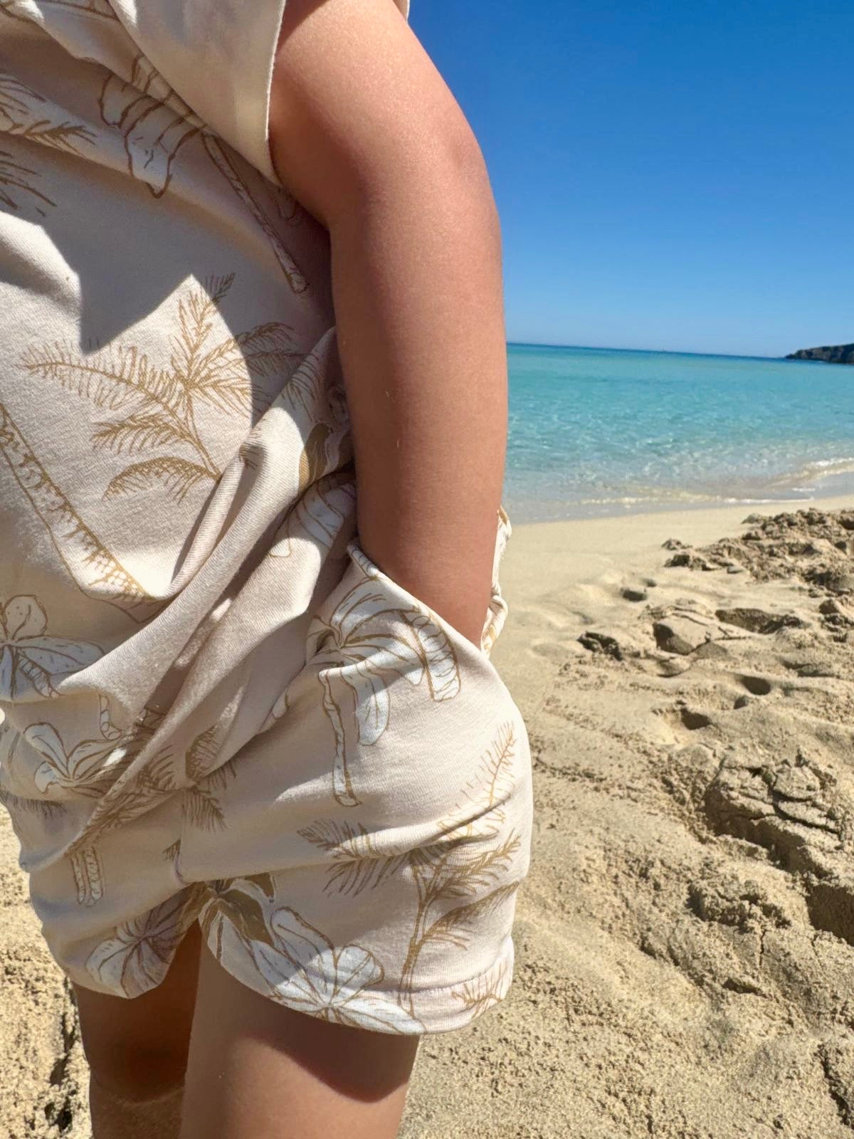Palm Trees Neutral Shorts