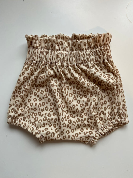 Ribbed Beige Leopard Bloomers