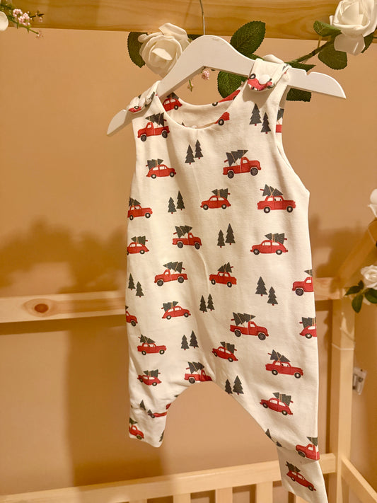 CHRISTMAS TRUCK HAREM ROMPER