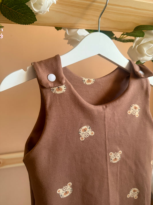 MOCHA LEOPARD HAREM ROMPER