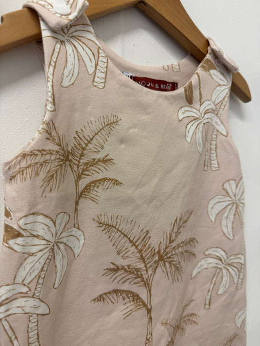 Palm Trees Neutral HAREM ROMPER