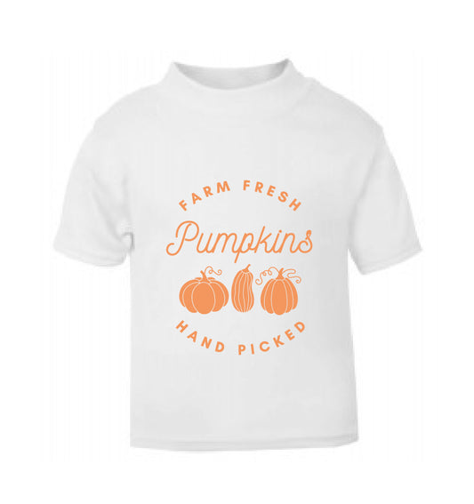 Farm Fresh Pumpkin  Top - White