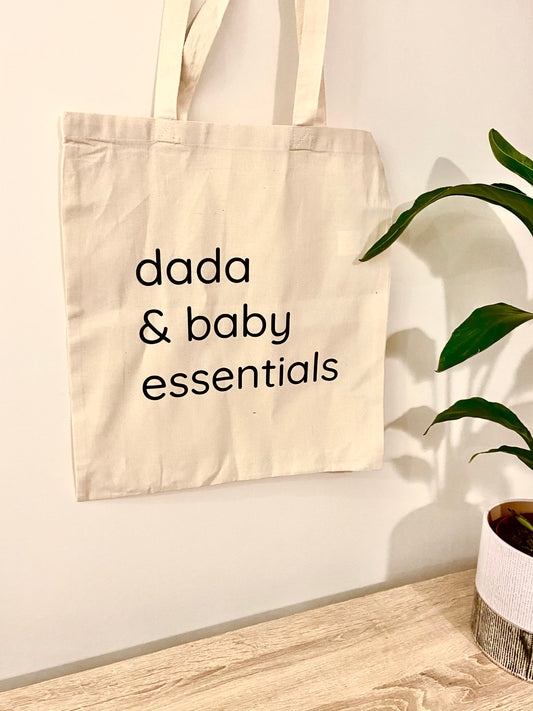 Dada and Baby Essentials Tote Bag